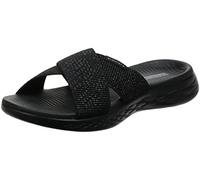 Skechers Women's ON-The-GO 600-GLISTENING Slide Sandal, Black, 4 UK