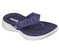 Skechers Women's On-The-go 600 - Preferred Flip-Flop, Navy/White, 6 UK