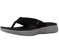 Skechers Women's On-The-go 600-Sunny Flip-Flop, Black/Grey, 7 W US