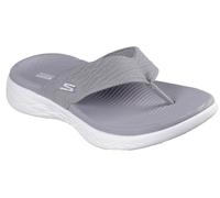 Skechers Women's On-The-Go 600 Sunny Flip-Flop, Gray Textile, 8 UK