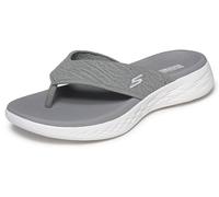 Skechers Women's On-the-go 600 Sunny Flip Flop, Gray Textile, 6 UK