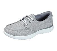 Skechers Women's ON-The-GO Flex Ashore Boat Shoe, Gray Textile/Trim, 4 UK