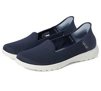 Skechers Women's On-The-Go Flex Astonish Slip-On Sneakers, Navy Textile, 8 UK