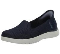 Skechers Women's Slip On Loafer, Navy and White, 9 UK