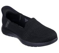 Skechers Women's On-The-Go Flex Camellia Slip-On Sneakers, Black Textile, 3 UK