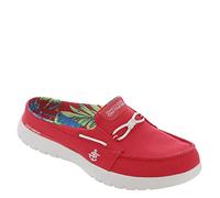 Skechers Women's On-The-go Flex Canvas Mule Boat Shoe, Red, 8