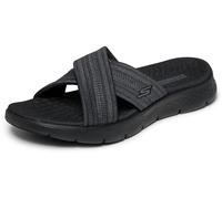 Skechers Women's GO WALK FLEX SANDAL IMPRESSED Sandals/Thong Sandals, Black, 5