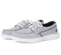 Skechers Women's On-The-go Flex-Lighthouse Boat Shoe, Navy/White, 8