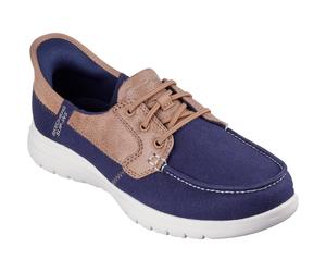 Skechers Womens On-the-GO Flex - Palmilla Boat Shoe - Navy - Size UK 4
