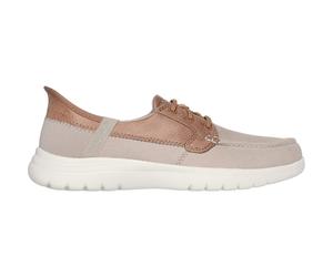 Skechers Womens On-the-Go Flex Palmilla Boat Shoe - Taupe
