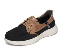 Skechers Women's On-The-go Flex-Palmilla Hands Free Slip-ins Boat Shoe, Black White, 4.5 UK