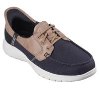 Skechers Women's On-The-go Flex-Palmilla Hands Free Slip-ins Boat Shoe, Black White, 6.5 UK