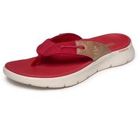 Skechers Women's On-the-Go Go Walk Flex Sandal W/Skip Lace Flip Flops, Red Excursion Plain Getaway Solids, 9 UK