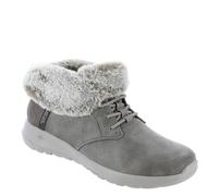 Skechers Women's On-The-Go Joy Cozy Charm Slip-On Sneakers, Dark Taupe Textile, 4 UK