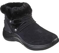 Skechers Women's On-The-Go Midtown Cozy Vibes Shoes, Black Suede, 5 UK