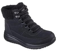 Skechers On The Go Tex Lace BBK Black Womens Winter Boots 144756 in a Plain Man-made in Size 5.5