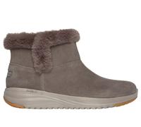 Skechers Women's On-the-GO Stellar - Cosy Step Boots in Dark Taupe, Size 2 | Leather/Textile/Synthetic