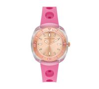 Skechers Women's Palmera Three-Hand Pink Silicone Watch, Pink