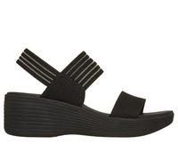 Skechers Women's Parallel Lite - Garden Room Sandals in Black, Size 7 | Textile, Vegan, Machine Washable