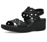 Skechers Women's Parallel Lite-Sassy DayZ 2.0 Wedge Sandal, Black/Black, 8.5