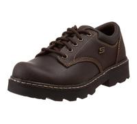 Skechers Women's Parties-Mate Oxford Shoes, Chocolate Suede Leather, 8.5