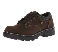 Skechers Women's Parties-Mate Oxford,Chocolate Suede Leather,9.5 M US
