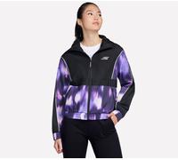 Skechers Women's Performance Fusion Track Jacket in Purple/White, Size Medium | Nylon