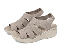 Skechers Women's Pier-Lite Memory Maker Wedge Sandals, taupe, 3.5 UK