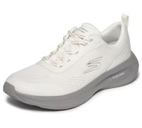 Skechers Women's Plush Foam Trainers, Off White Mesh Dark Gray Trim, 7 UK