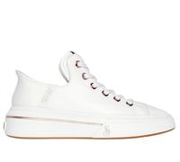 Skechers Women's Premium Leather Slip-ins Snoop One - OG Sneaker in White, Size 8 | Leather/Textile