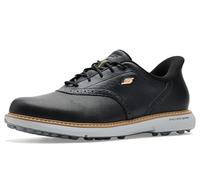 Skechers Women's Prestige Spikeless Slip-in Arch Fit Golf Shoe Sneaker, Black/Gold, 6