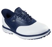 Skechers Women's Prestige Spikeless Slip-in Arch Fit Golf Shoe Sneaker, White/Navy, 7.5