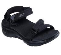 Skechers Women's Quarter Strap Fisherman Sandal, Black/Black, 2 UK