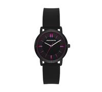 Skechers Women's Quartz Analog Silicone or Leather Casual Sports Watch, Bellflower Black, Women's Analog Casual