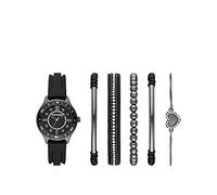 Skechers Women's Quartz Watch with Silicone Strap, Black, 11 (Model: SR9060)