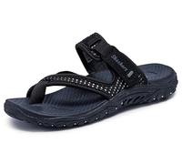 Skechers Women's Reggae-Cool Harbor Flip-Flop, Black, 8