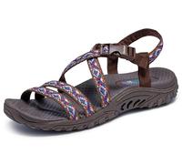 Skechers Women's Reggae-Dream Weaver Sport Sandal, Chocolate Multi, 9