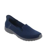 Skechers Women's Slip-ins Relaxed Fit: Reggae Fest 2.0 - Guiding Slip-On Shoes in Navy Blue, Size 3.5 | Textile, Vegan, Machine Washable