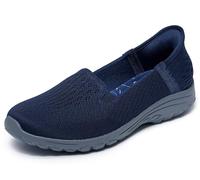 Skechers Women's Reggae Fest 2.0 Guiding Light Slip-On Sneakers, Navy Mesh, 7 UK