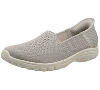 Skechers Women's Reggae Fest 2.0 Guiding Light Slip-On Sneakers, Taupe Mesh, 5.5 UK
