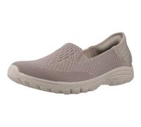 Skechers Women's Slip-ins Relaxed Fit: Reggae Fest 2.0 - Guiding Light Slip-On Shoes in Taupe, Size 7 | Textile, Vegan, Machine Washable