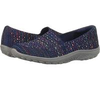 Skechers Women's Reggae Fest-Wicker-Engineered Knit Twin Gore Slip on (Willows) Loafer Flat, Navy, 6 UK