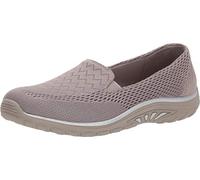 Skechers Women's Reggae Fest-Willows Loafer Flat, Dark Taupe, 3.5 UK