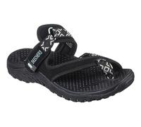 Skechers Women's Reggae-Irie Mon Sport Sandal, Black White, 6 UK