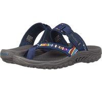 Skechers Women's Reggae-MAD Swag-Toe Thong Woven Sandal, Navy, 9 M US