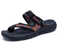 Skechers Women's Reggae Mad Swag Zehensandalen Sandal, Black, 6.5 UK