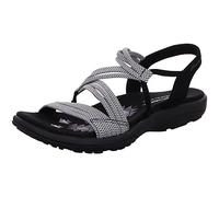Skechers Women's Reggae Slim-Skech Appeal-Z-Gore Slingback Sandal, Black/White, 7 UK