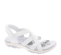 Skechers Women's Reggae Slim Stretch Flex Sandal, White, 6 UK