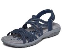 Skechers Women's Reggae Slim Summer Getaway Trainers, Navy, 3 UK