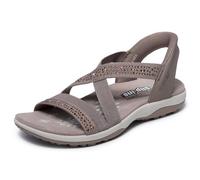 Skechers Women's Reggae Slim Summer Sparkle, Mocha, 7 UK